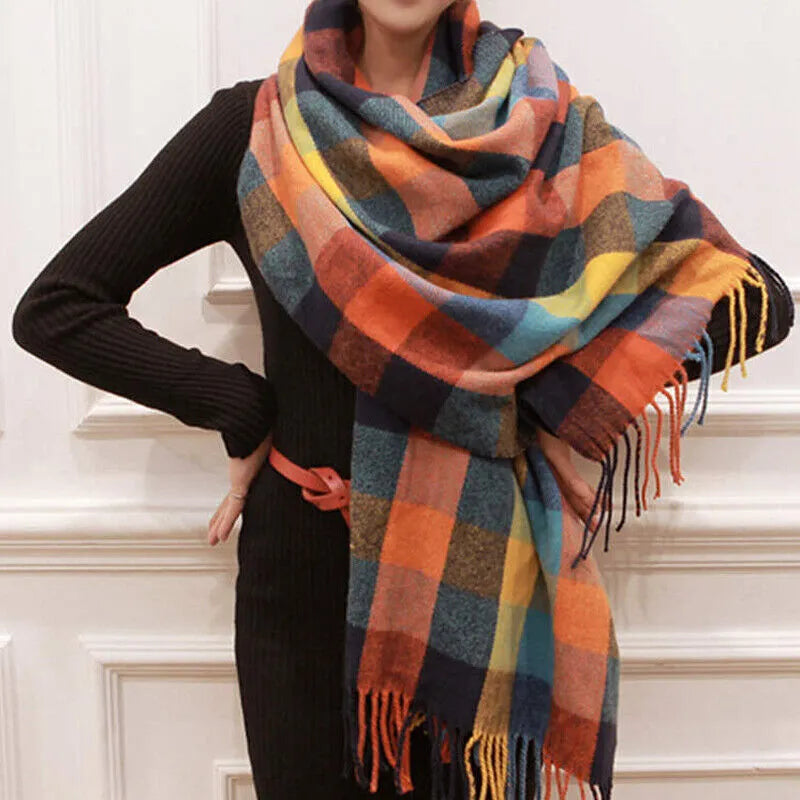 Valenzora | Luxurious cashmere scarf with diamond pattern