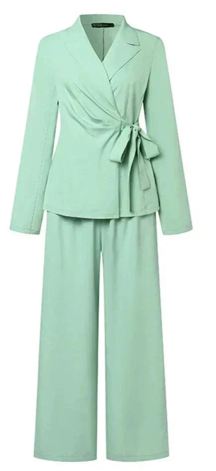 Valenzora | Eleganter Blazer-Hosenanzug mit Reverskragen für Berufstätige