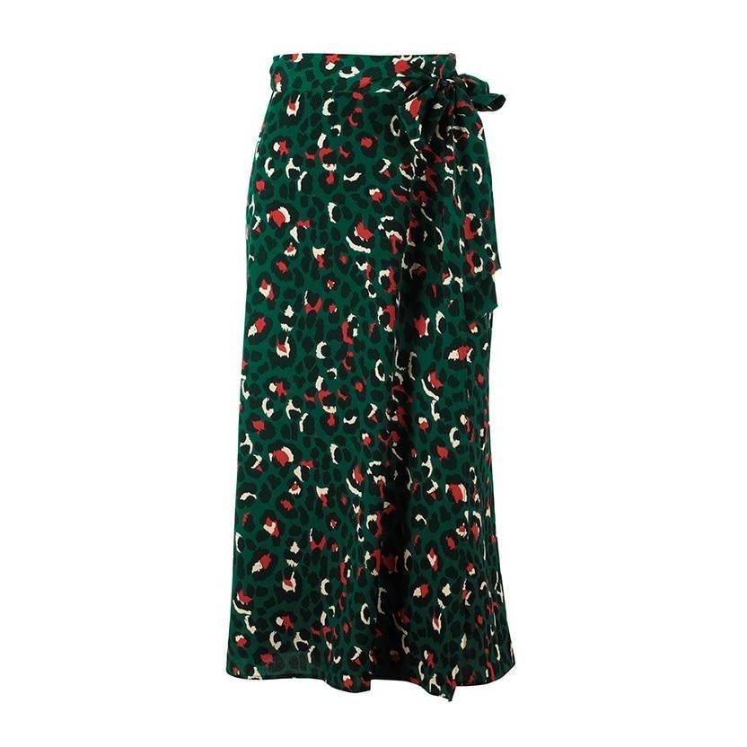 wrap skirt in midi length