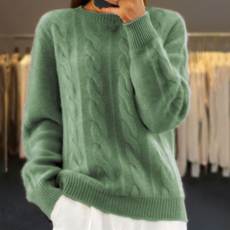 Valenzora | Stylischer Damenpullover im Zopfmusterdesign