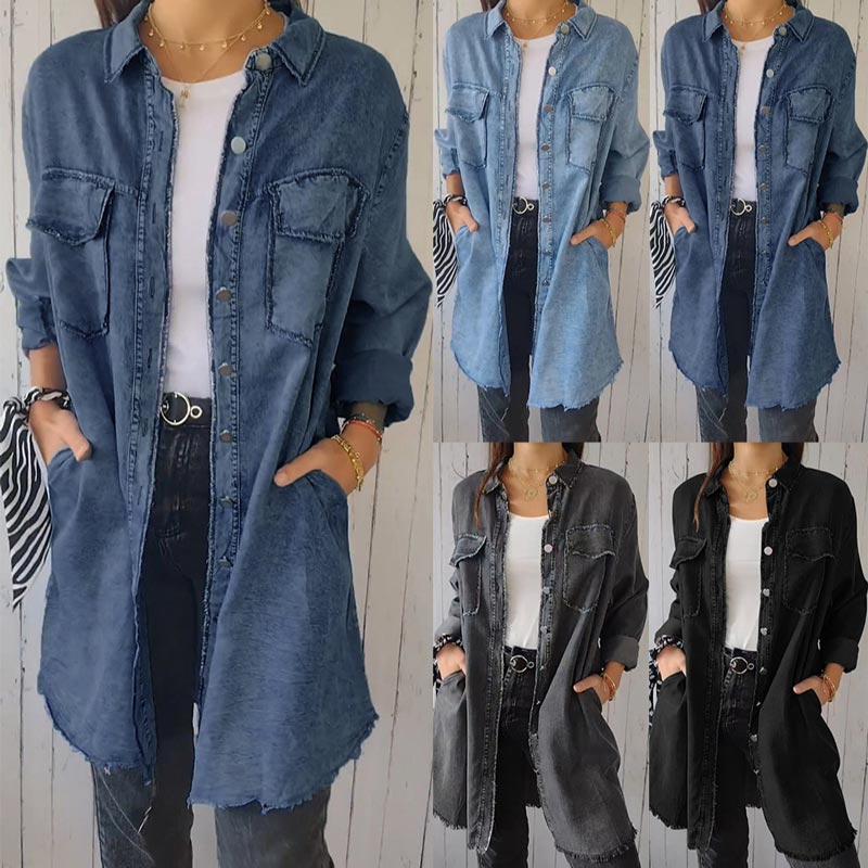 Valenzora | Oversized denim shirt