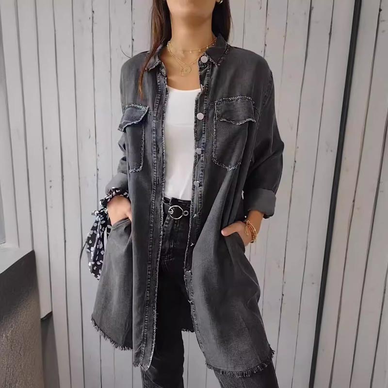 Valenzora | Oversized denim shirt