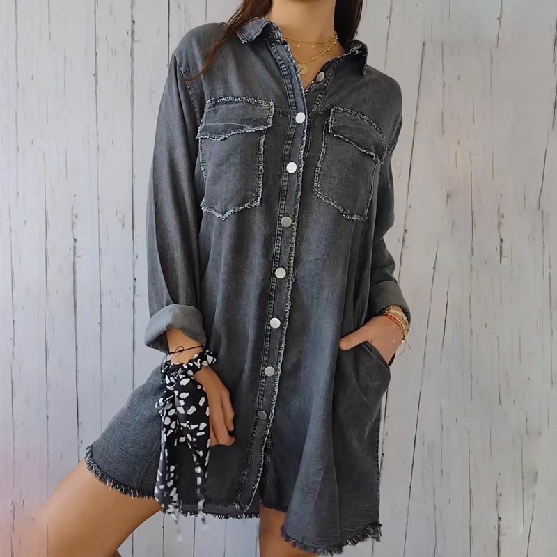 Valenzora | Oversized denim shirt