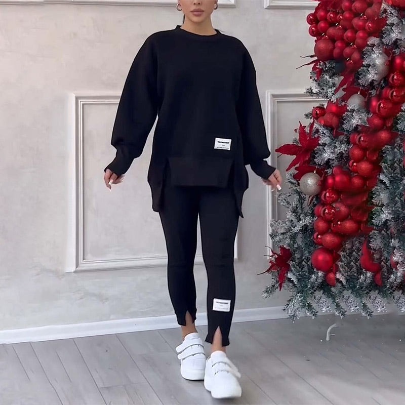 Valenzora | Lässiges Damen-Sweatshirt- und Leggings-Set