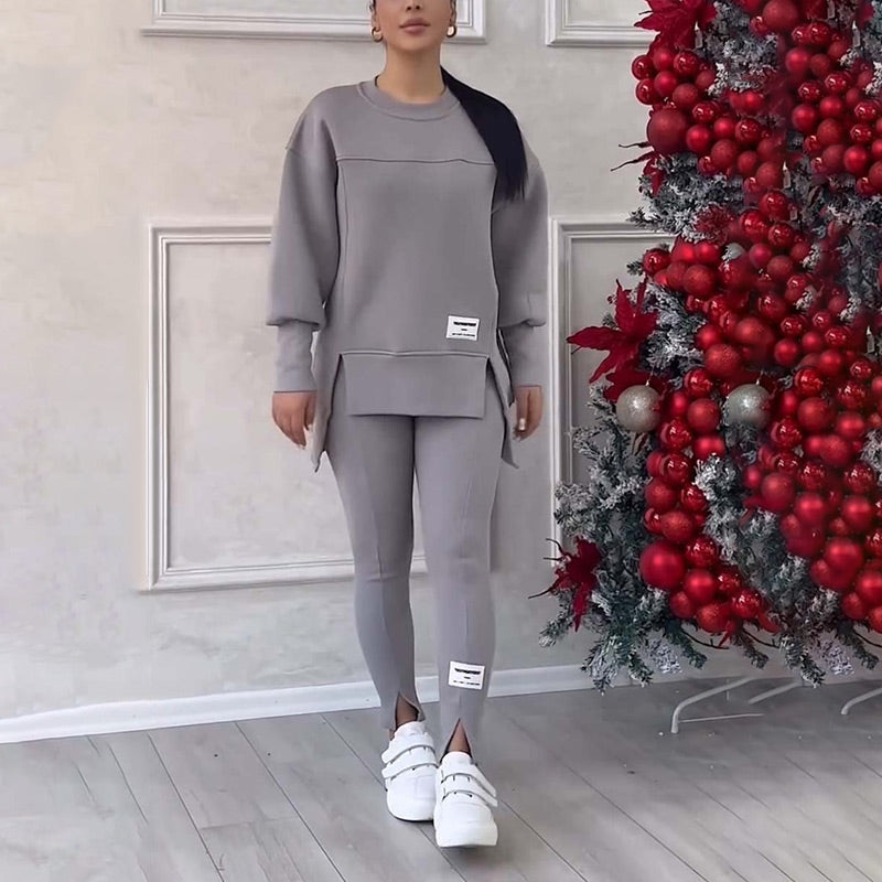 Valenzora | Lässiges Damen-Sweatshirt- und Leggings-Set