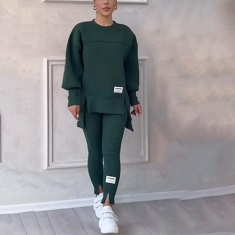 Valenzora | Lässiges Damen-Sweatshirt- und Leggings-Set