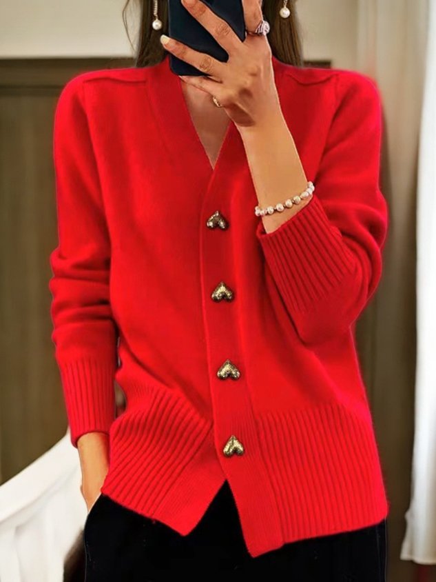 Valenzora | Cardigan mit Herzknöpfen