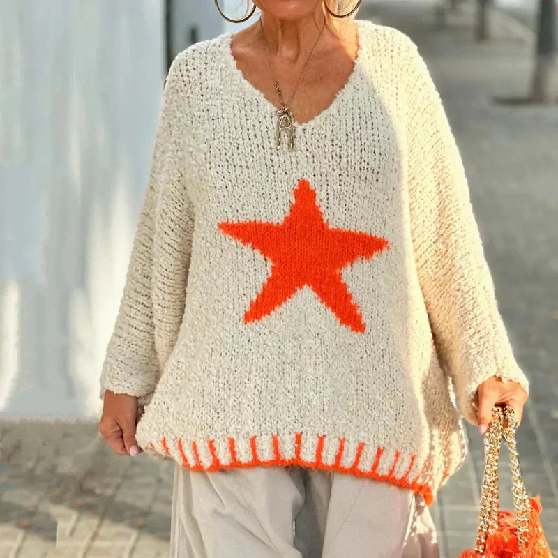 Valenzora | Strickpullover mit V-Ausschnitt