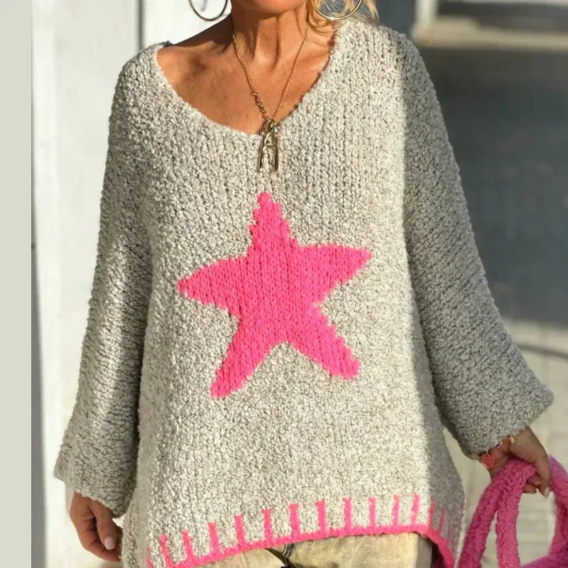 Valenzora | Strickpullover mit V-Ausschnitt