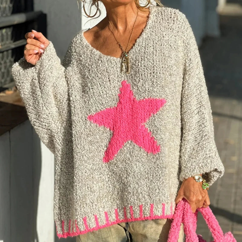 Valenzora | Strickpullover mit V-Ausschnitt