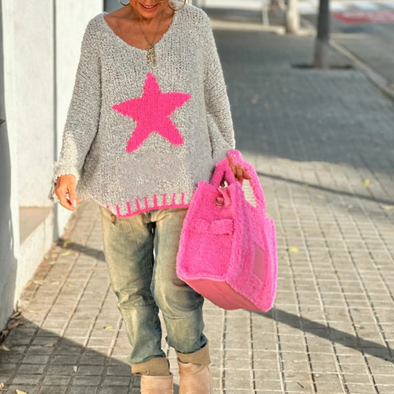 Valenzora | Strickpullover mit V-Ausschnitt