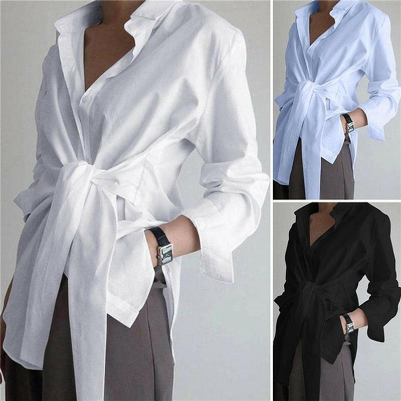 Valenzora | The long-sleeved collared front-band shirt: Effortless style and comfort
