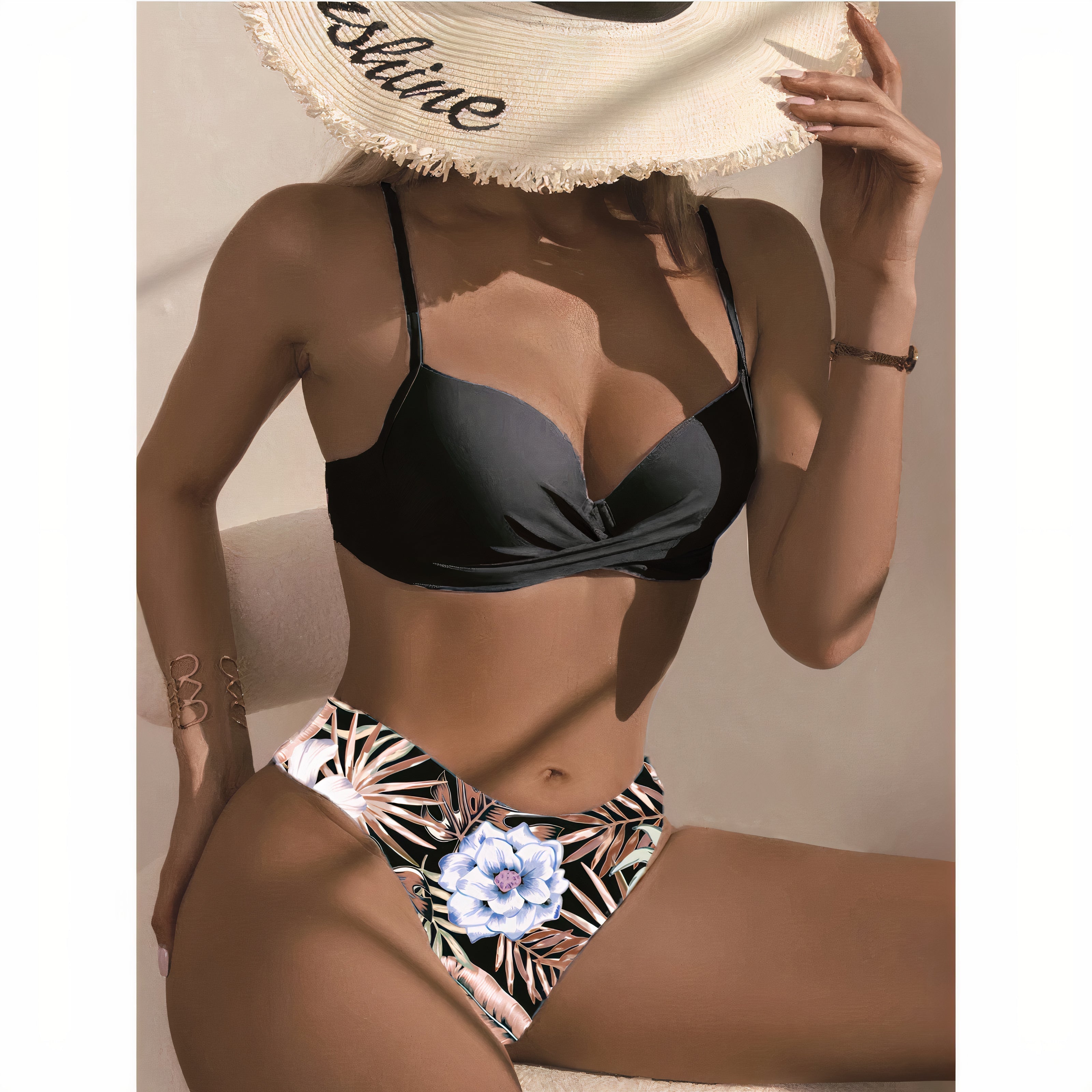 Valenzora -in-1 Bikini Set with Floral Pattern (Bestseller)