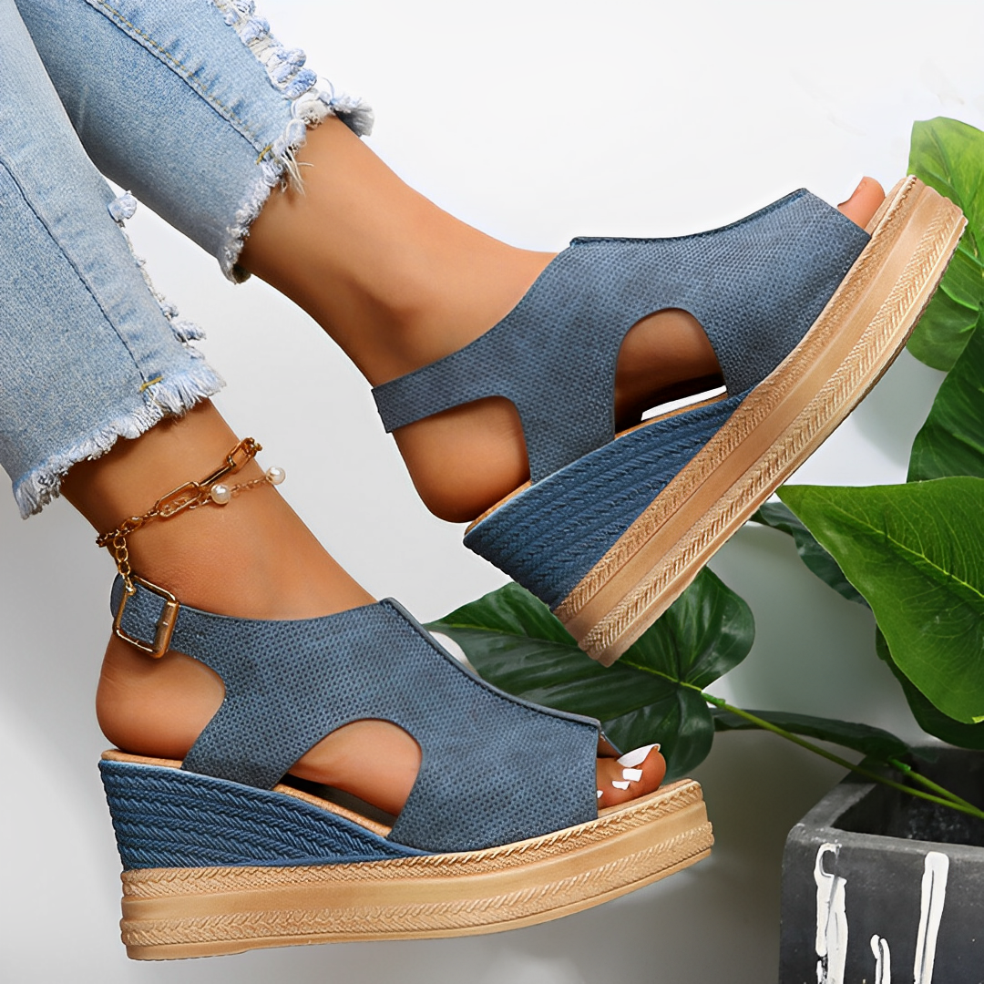 Valenzora | Damen-Plattform-Keilsandalen