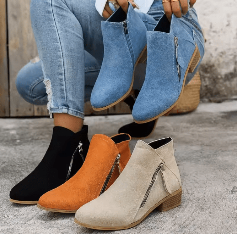 Valenzora | Classic ankle boots with block heel, women's shoes
