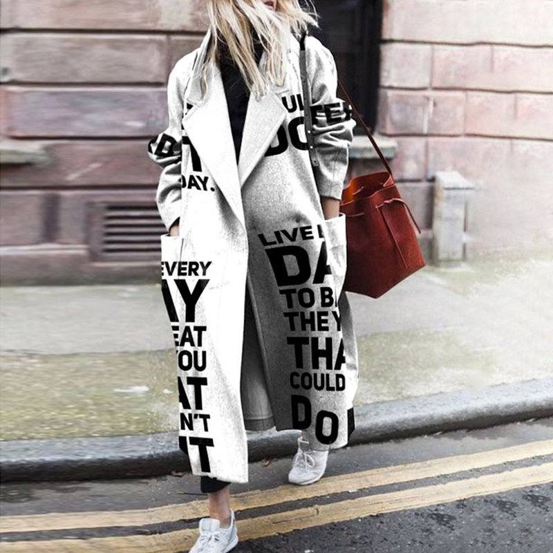 Valenzora | Women's Long Plus Size Trench Coat Jacket