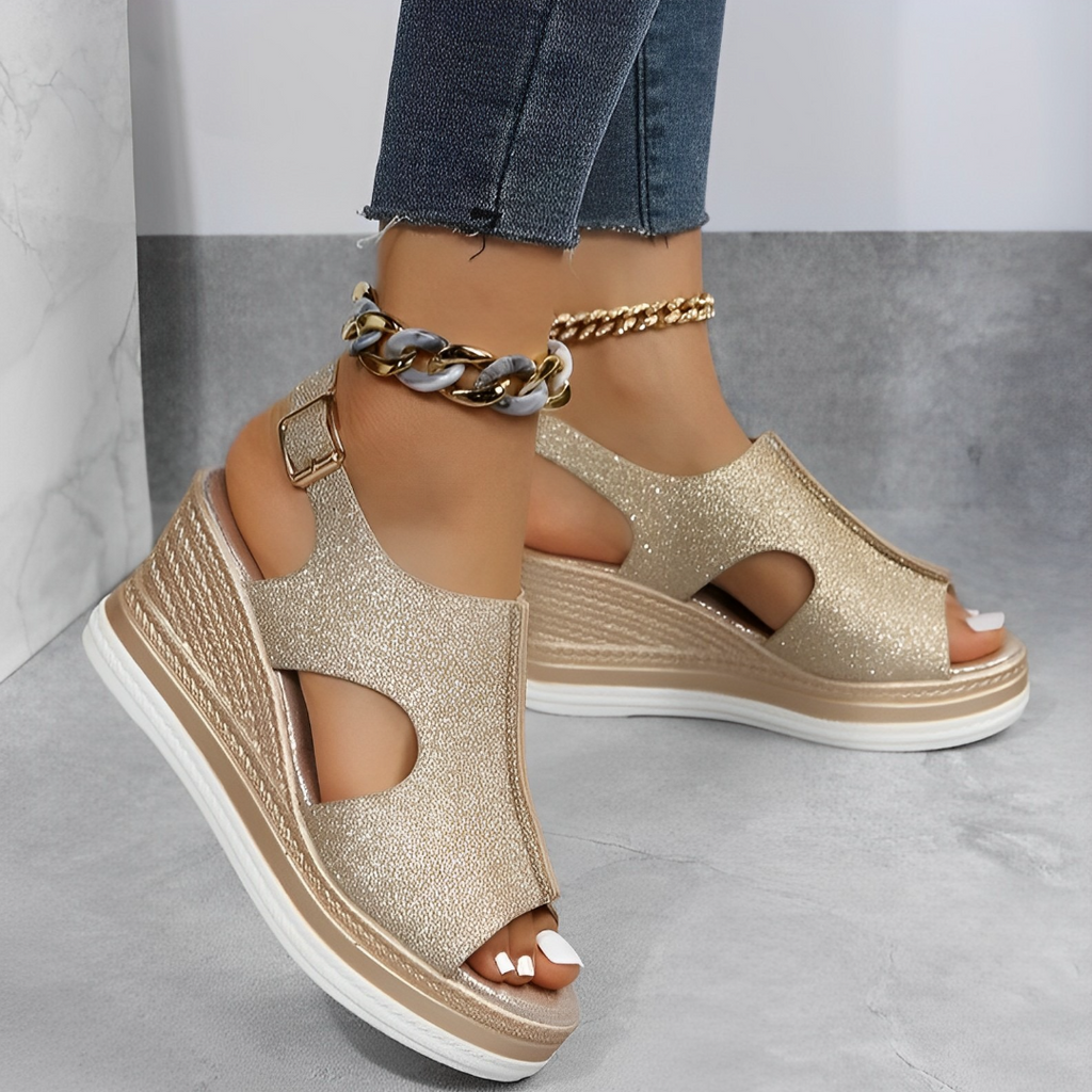 Valenzora | Damen-Plattform-Keilsandalen