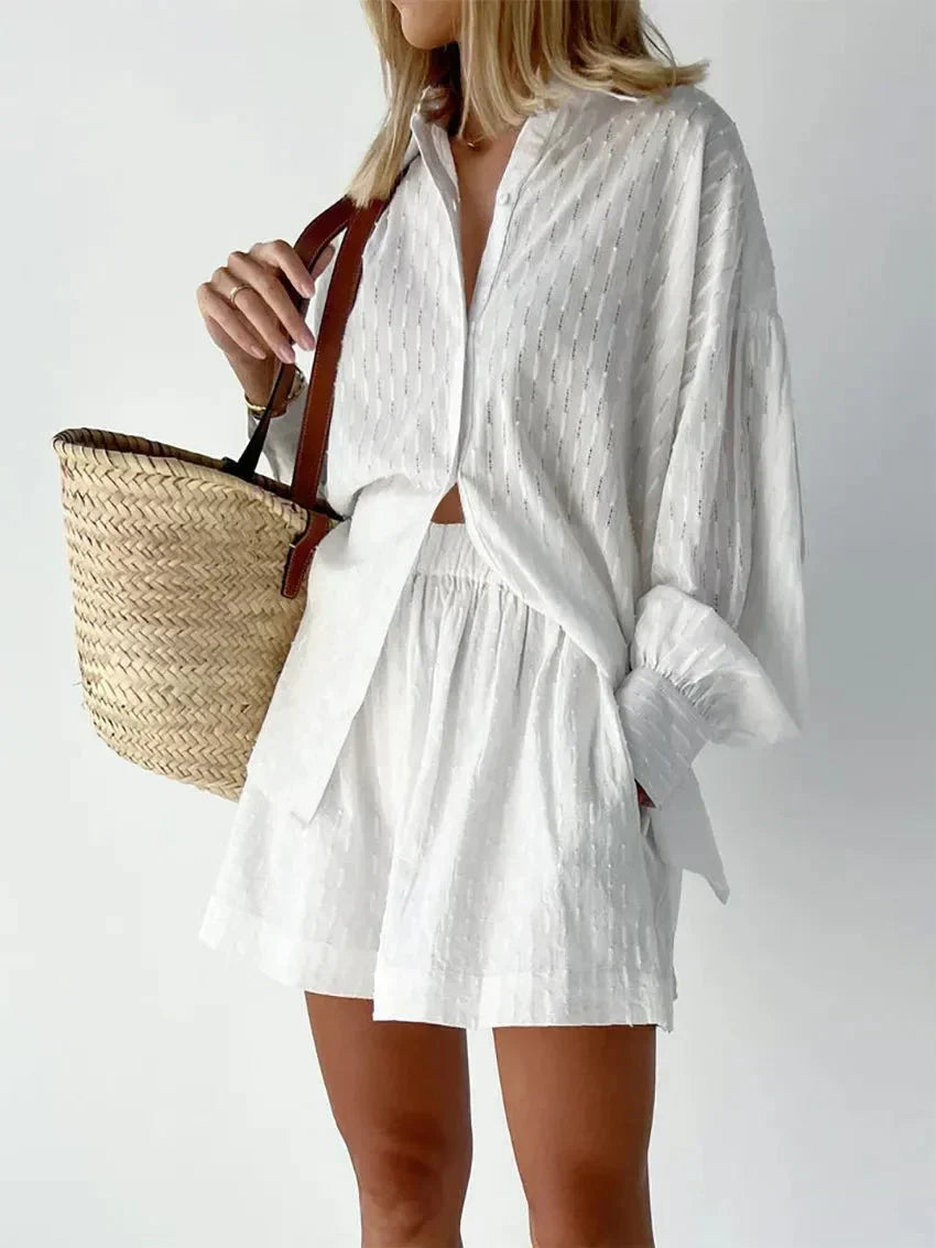 Valenzora | Boho-Sommer-Set Bluse Höschen