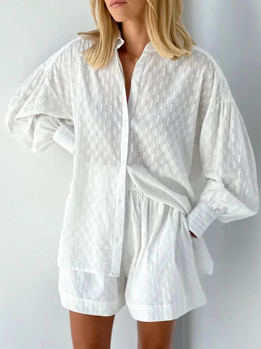 Valenzora | Boho-Sommer-Set Bluse Höschen
