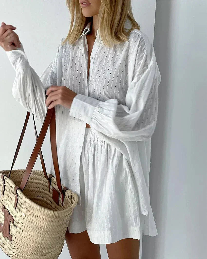 Valenzora | Boho-Sommer-Set Bluse Höschen