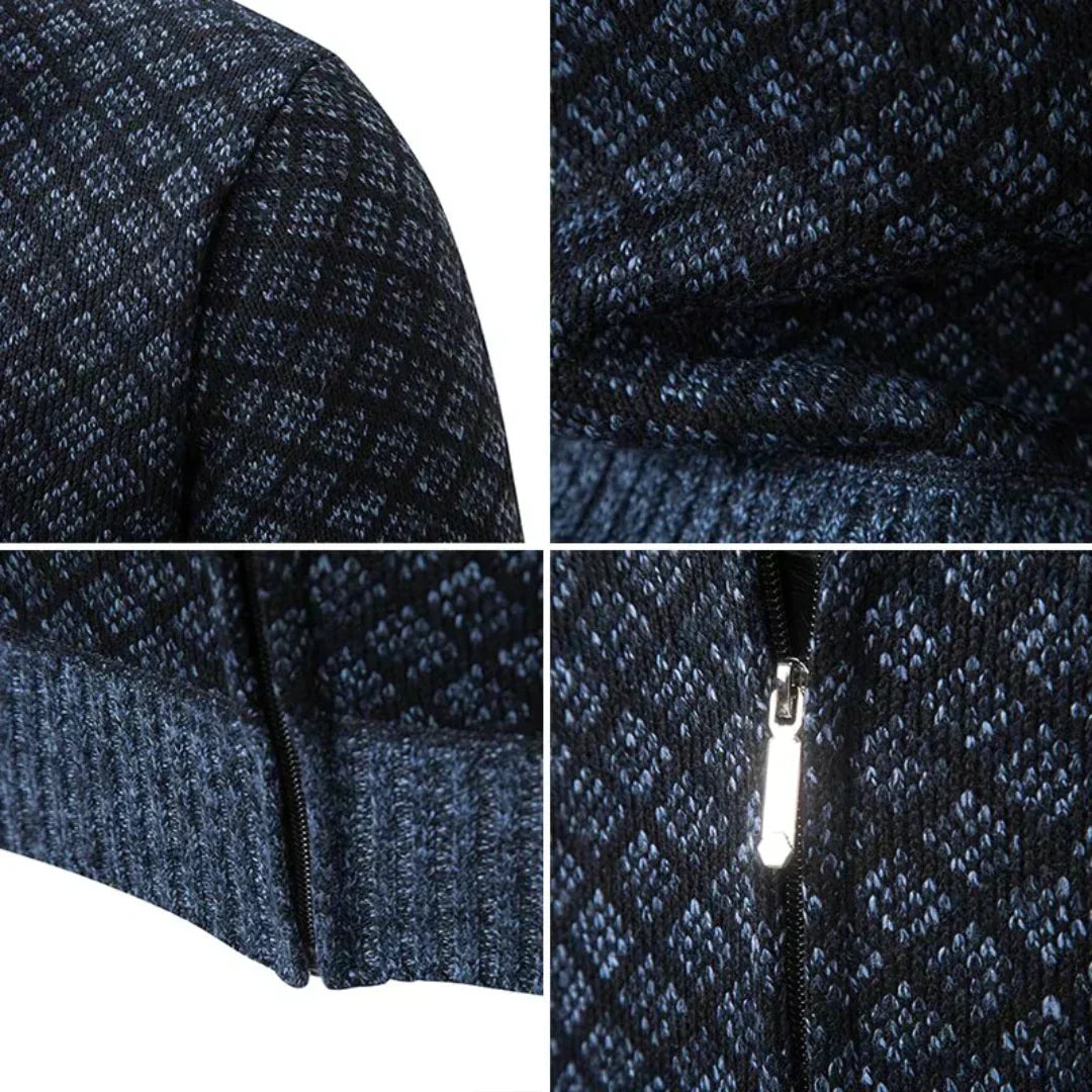 Knitted jacquard sweater