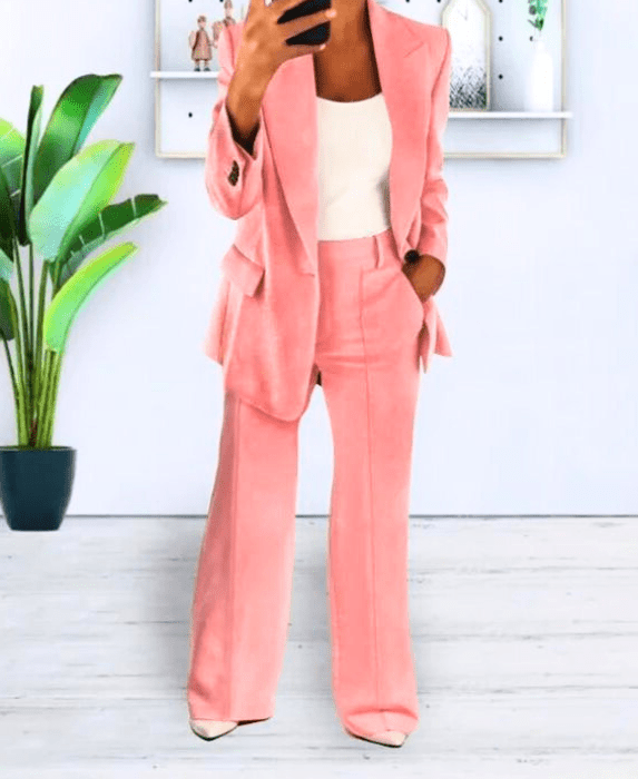 Valenzora | Damen Blazer Bequemes & schickes Blazer-Set Freizeit- & formelles Outfit