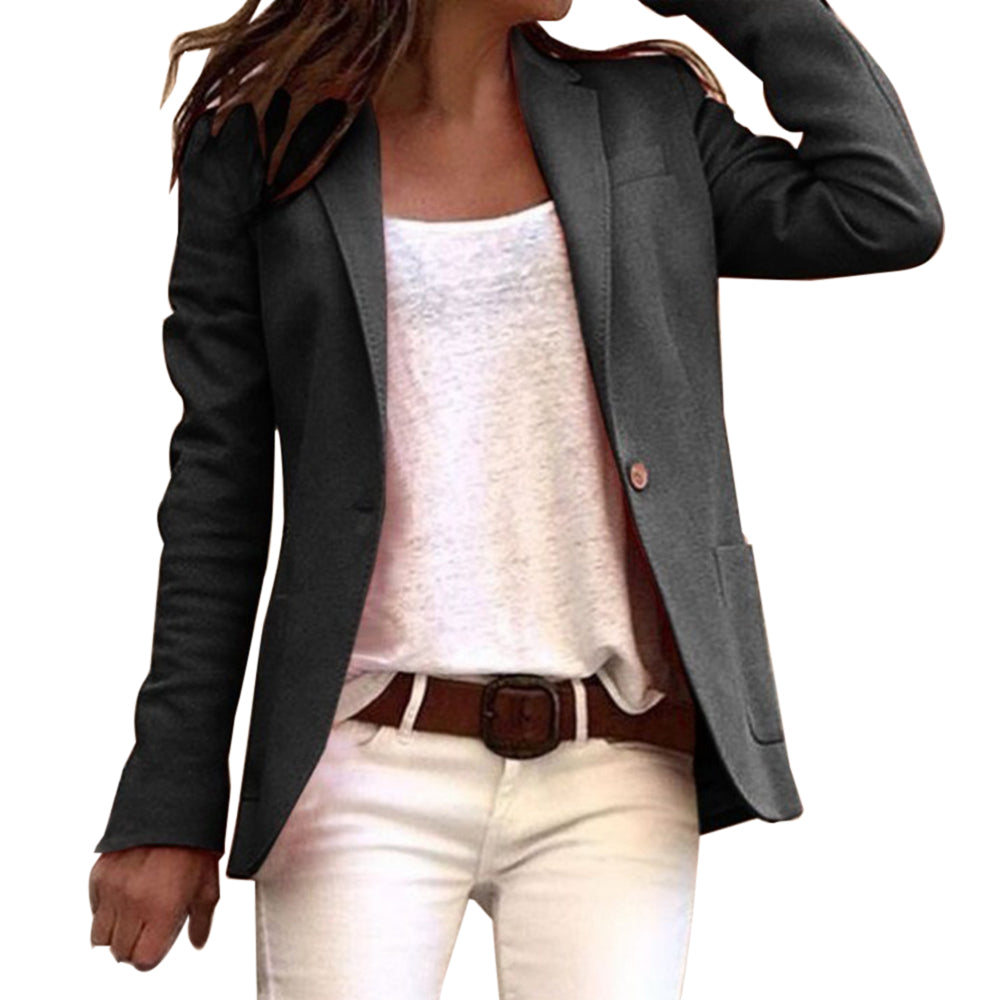 Valenzora lapel button, slim fit, long-sleeved blazer