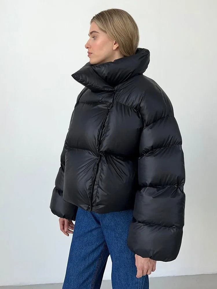 Valenzora | Fashionable short women's jacket with hood and padded cotton lining