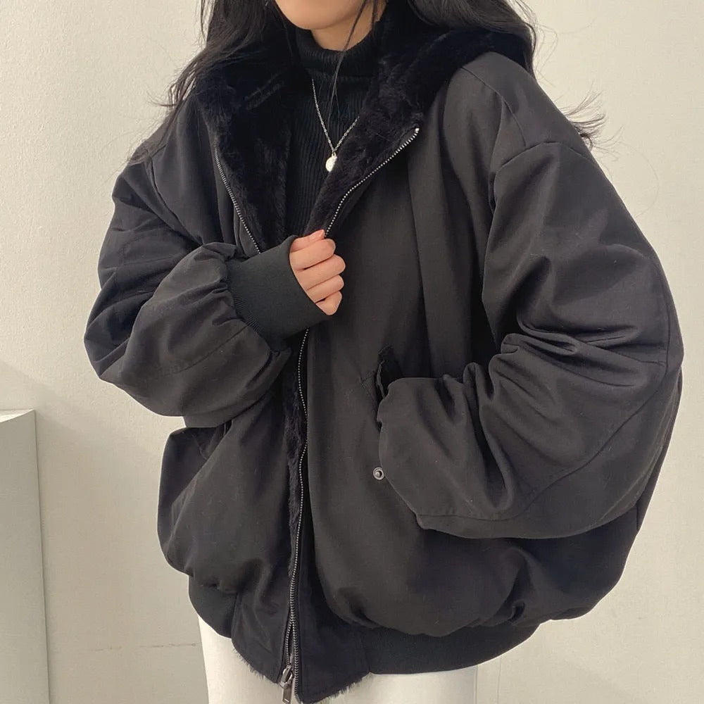 Comfortable double-layered winter jacket in Korean style
