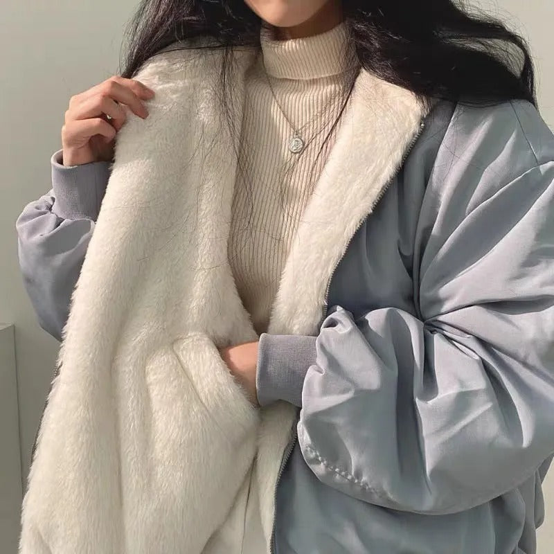 Comfortable double-layered winter jacket in Korean style