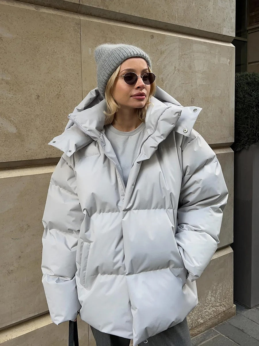 Women's Fashion Hooded Cotton Padded Short Jacket