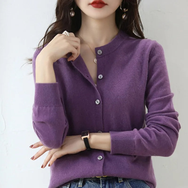 Valenzora O-neck knitted pullover