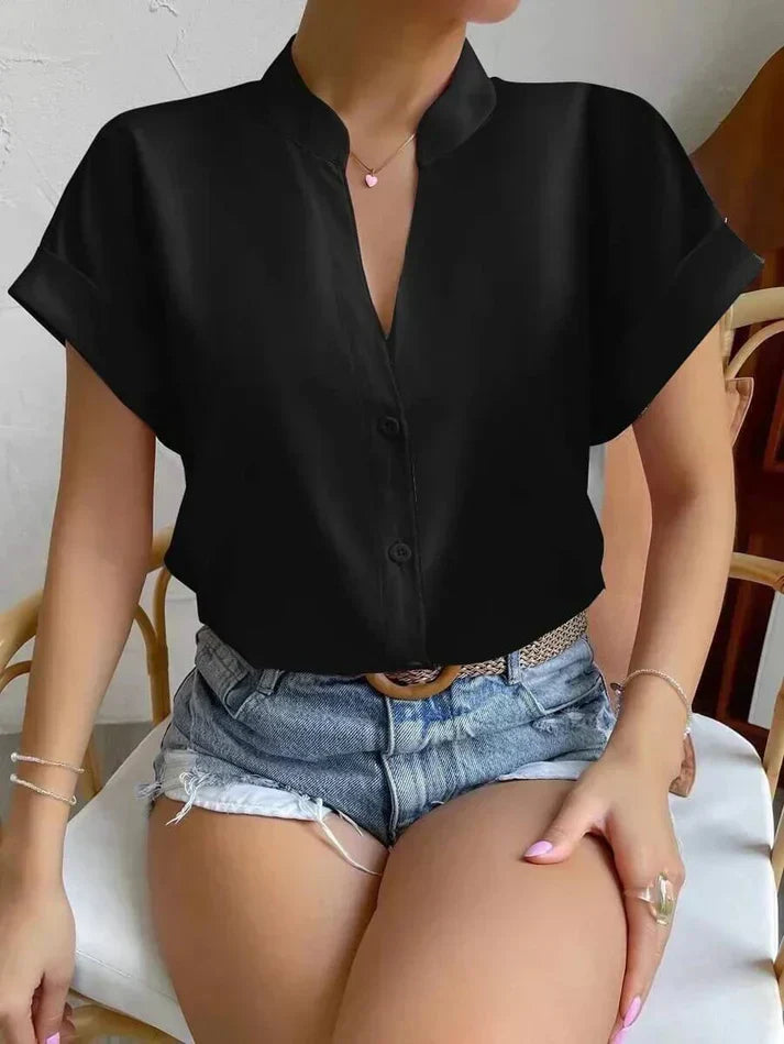 Valenzora | Elegant V-neck Top for Women