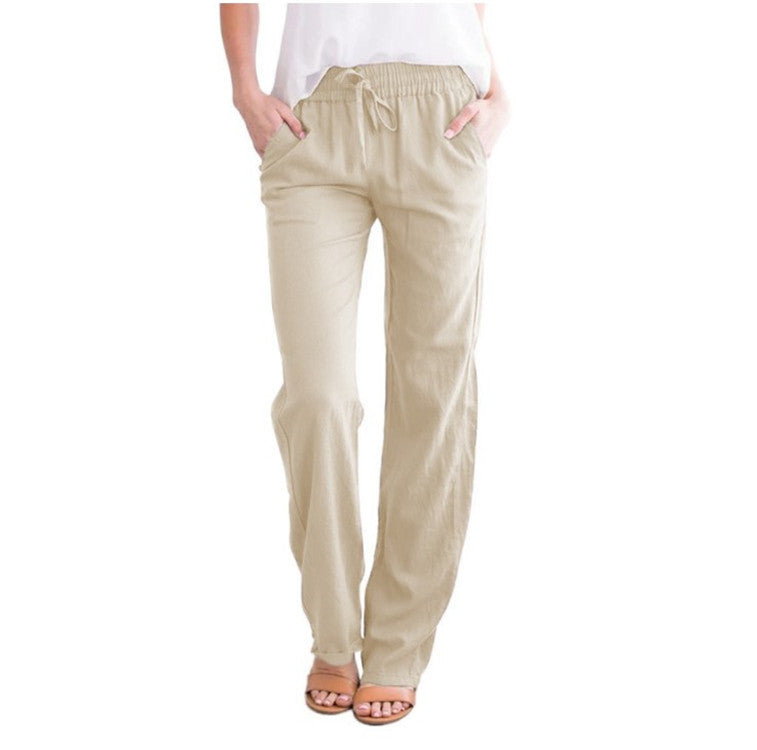 Valenzora - Lightweight, airy leisure trousers with elasticated waistband