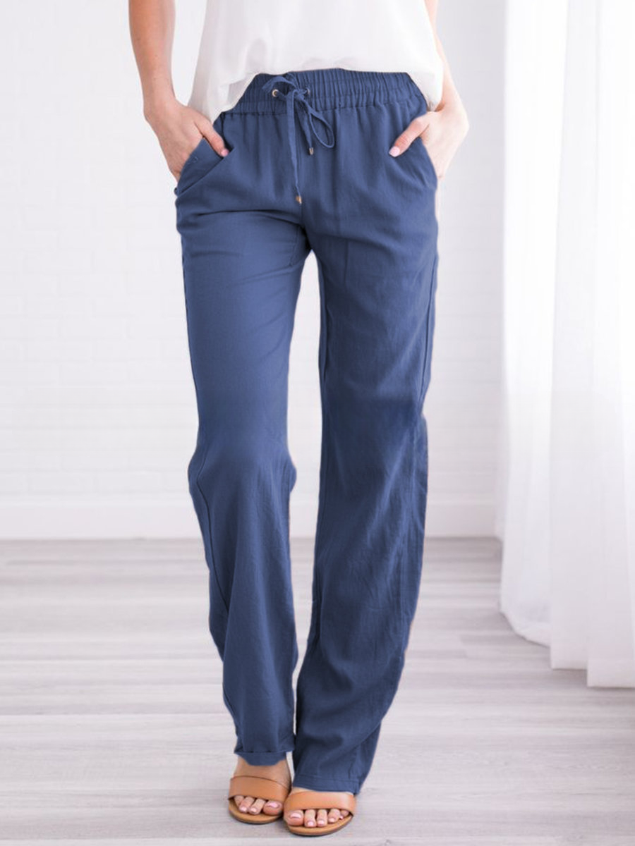 Valenzora - Lightweight, airy leisure trousers with elasticated waistband