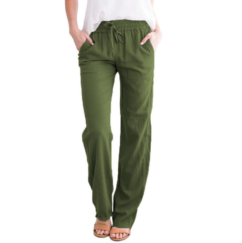 Valenzora - Lightweight, airy leisure trousers with elasticated waistband