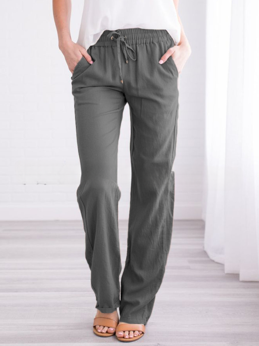 Valenzora - Lightweight, airy leisure trousers with elasticated waistband
