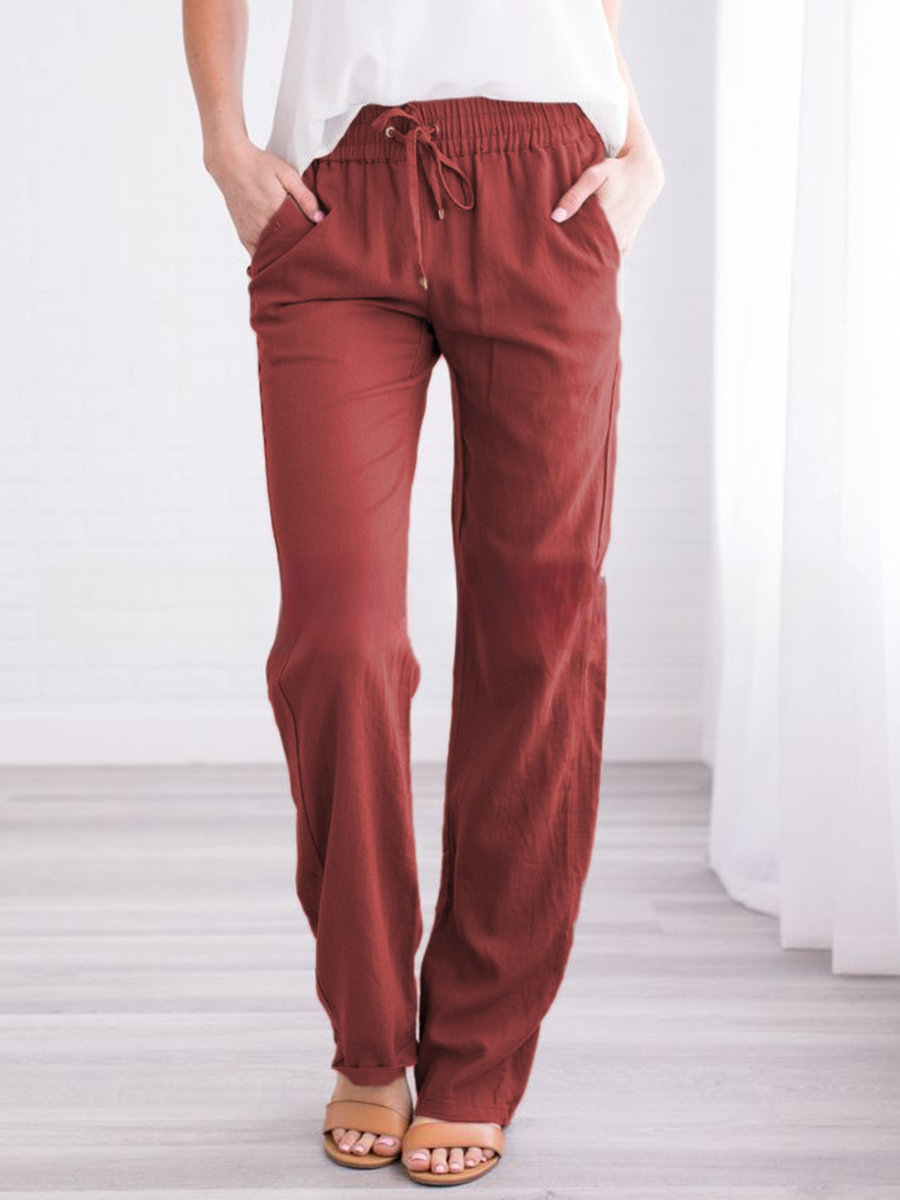 Valenzora - Lightweight, airy leisure trousers with elasticated waistband