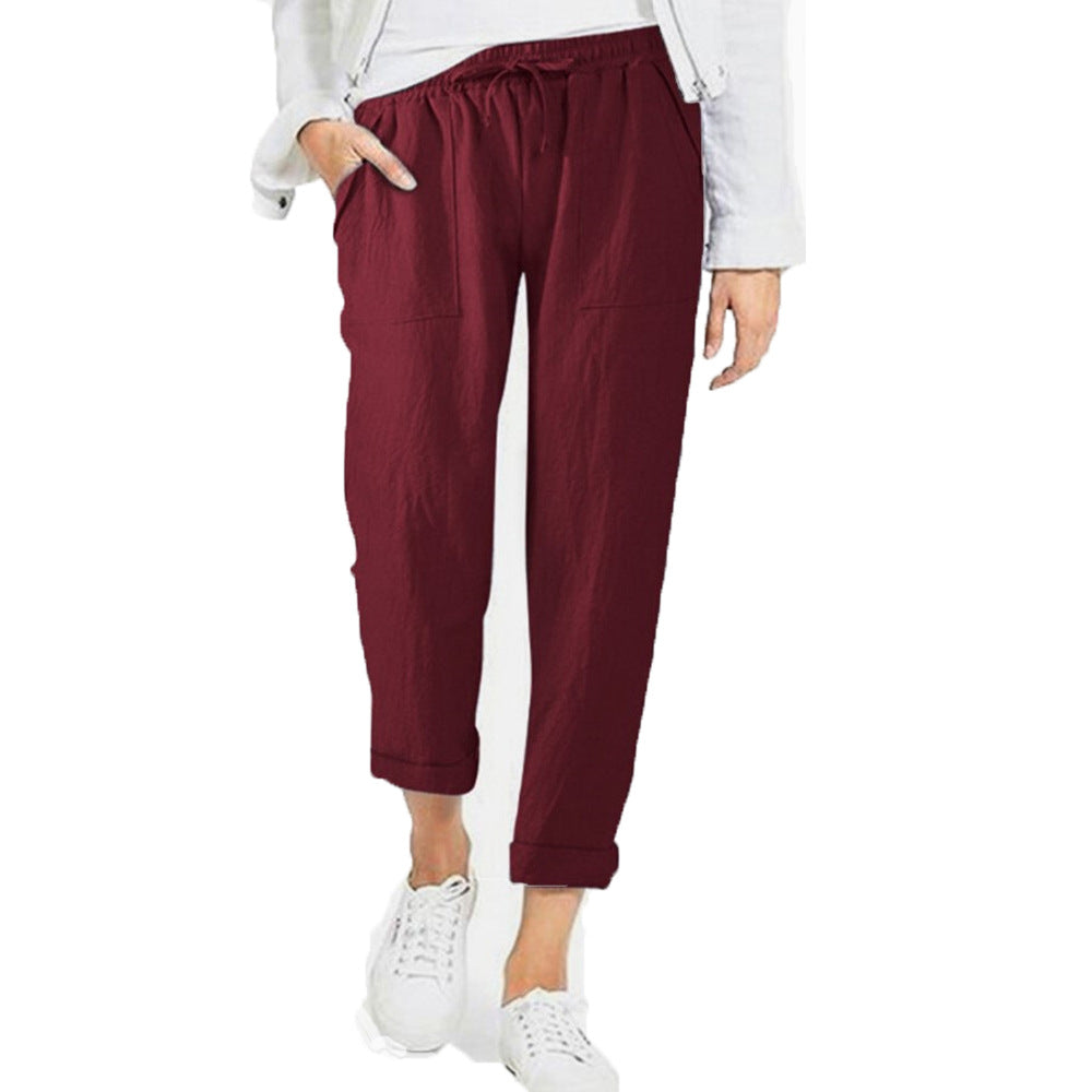 Valenzora - Lightweight, airy leisure trousers with elasticated waistband