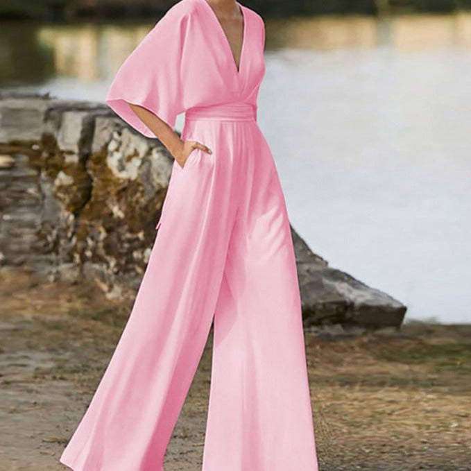 Valenzora | Jumpsuit with wide neckline for women