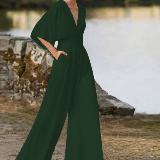 Valenzora | Jumpsuit with wide neckline for women