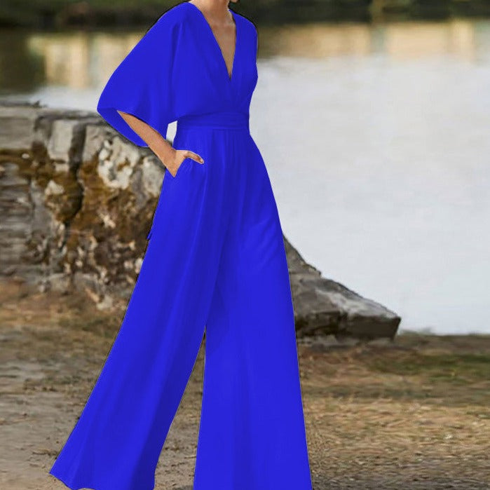 Valenzora | Jumpsuit with wide neckline for women