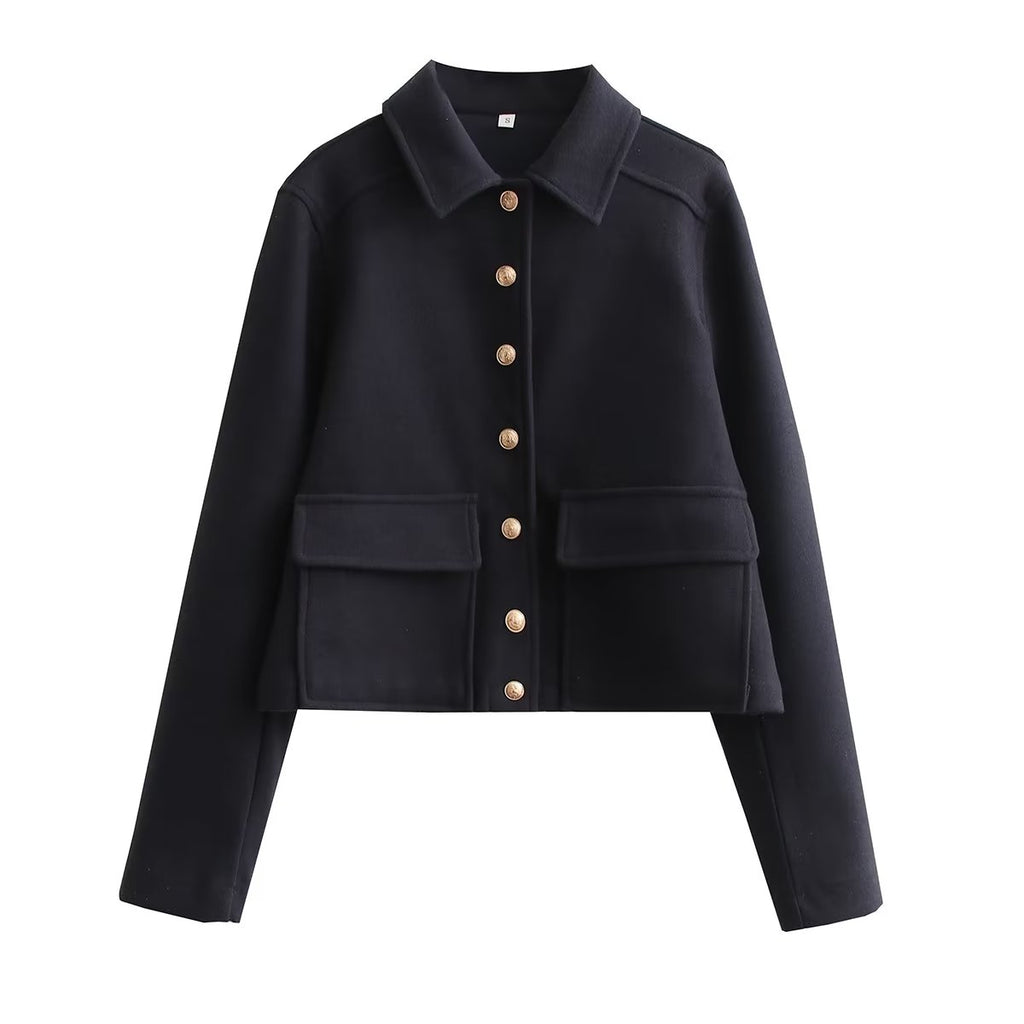 Valenzora Jacket | High-quality short jacket in a wool look for autumn