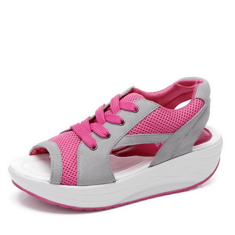 Gina™ - Sandals with contrasting lace-up neckline Last Day Discount]