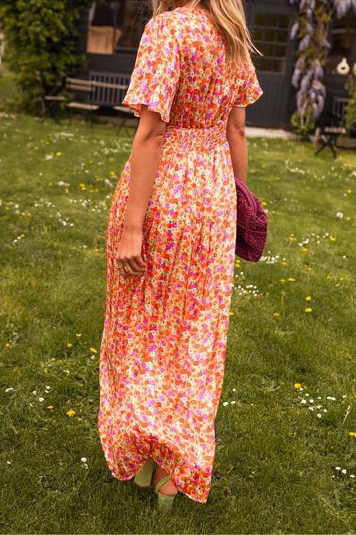 Valenzora | Elegantes, langes Blumenkleid
