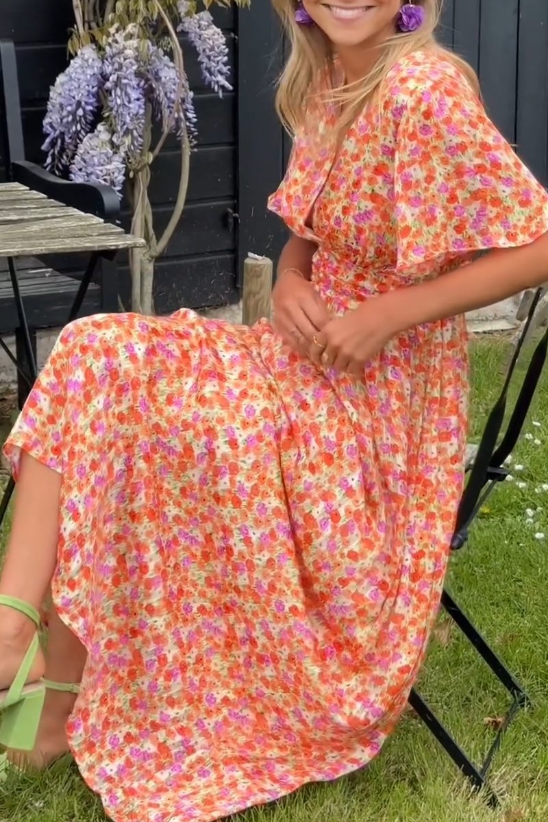 Valenzora | Elegantes, langes Blumenkleid