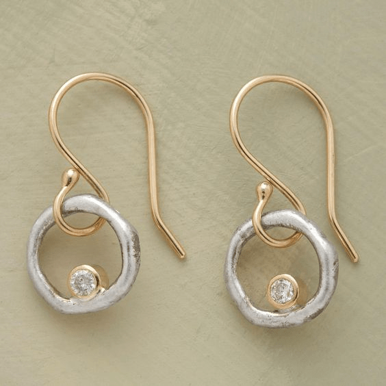 Valenzora | Gold & Silver Zirconia Earrings