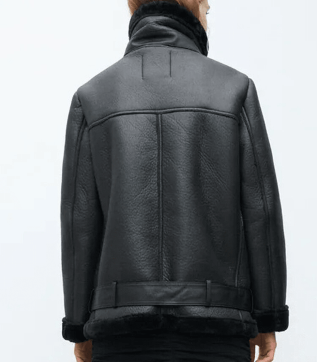 Valenzora Winter Chic - Eleganter Ledermantel für Damen