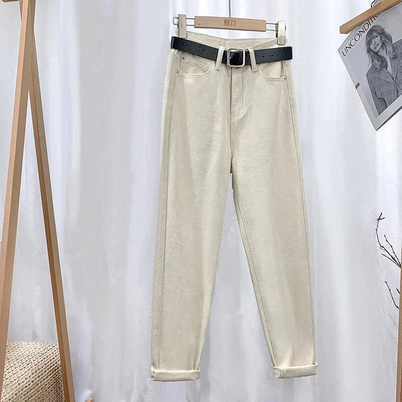 Valenzora | Jeans High Waist Straight Leg Classic 5 Pocket Design Casual Comfort