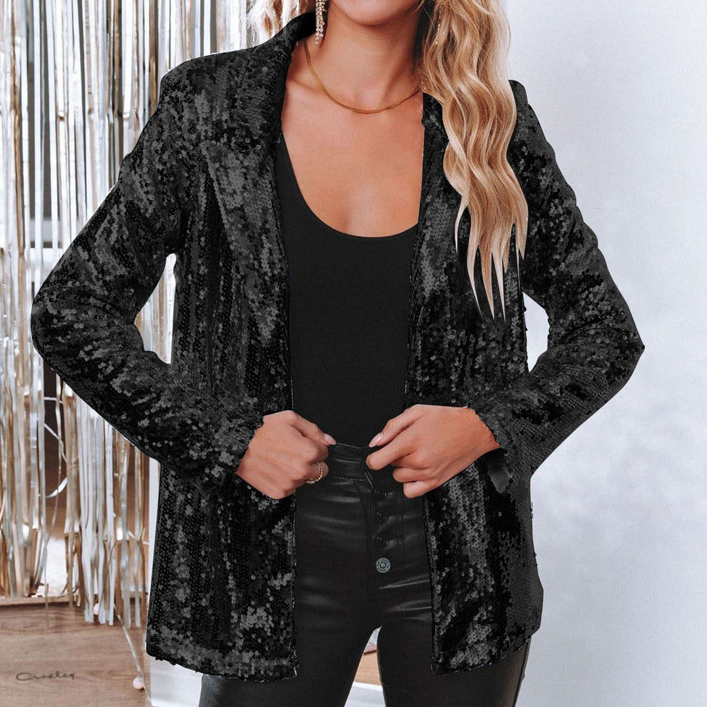 Valenzora | Stylische Winter Chic Glitzer-Blazer für Damen